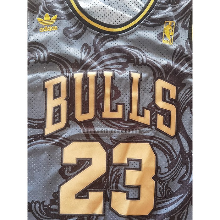 Camiseta Chicago Bulls Michael Jordan NO 23 Hardwood Classics Negro